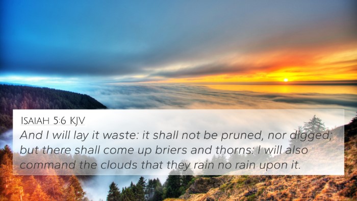 Isaiah 5:6 KJV Bible Verse Image