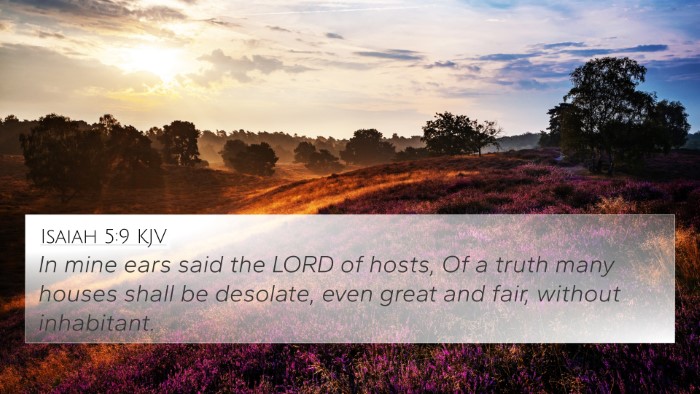 Isaiah 5:9 KJV Bible Verse Image