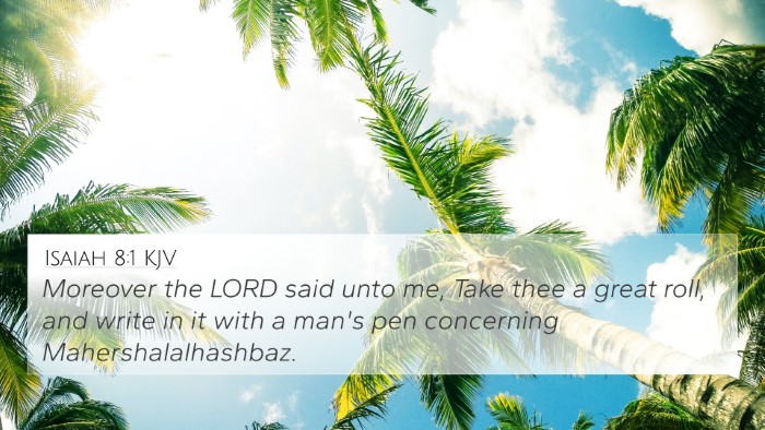 Isaiah 8:1 KJV Bible Verse Image