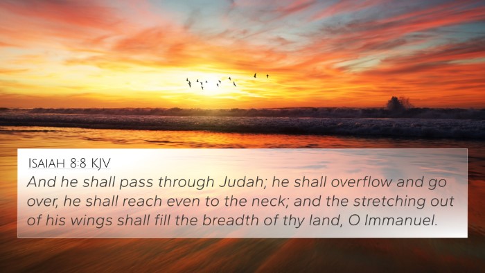 Isaiah 8:8 KJV Bible Verse Image