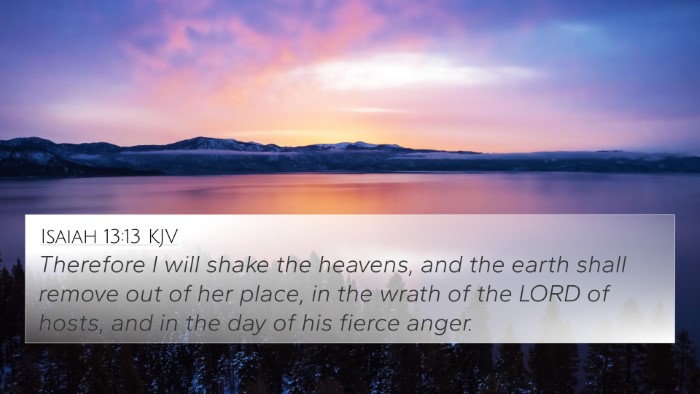 Isaiah 13:13 KJV Bible Verse Image