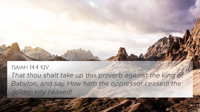 Isaiah 14:4 KJV Bible Verse Image