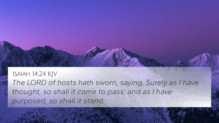 Isaiah 14:24 KJV Bible Verse Image