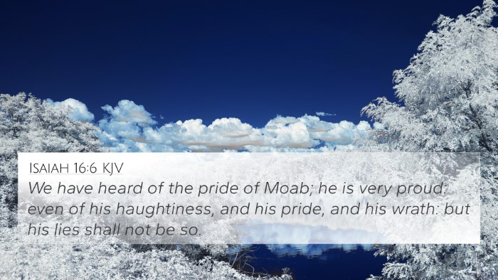 Isaiah 16:6 KJV Bible Verse Image