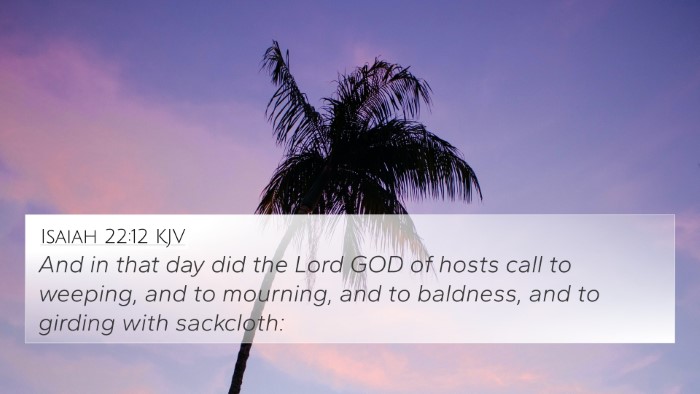 Isaiah 22:12 KJV Bible Verse Image