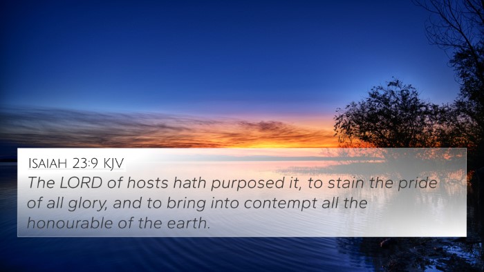 Isaiah 23:9 KJV Bible Verse Image