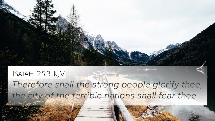 Isaiah 25:3 KJV Bible Verse Image