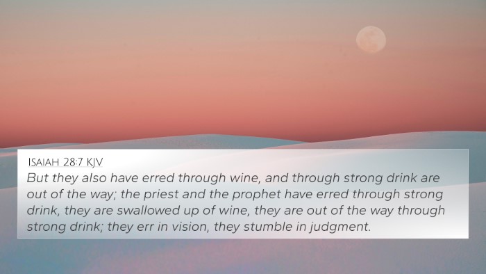 Isaiah 28:7 KJV Bible Verse Image