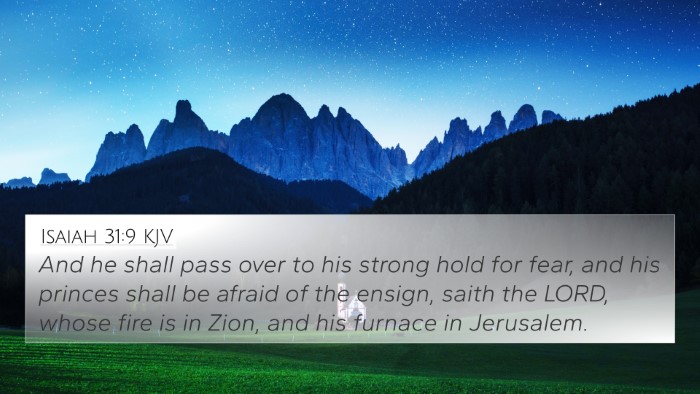 Isaiah 31:9 KJV Bible Verse Image