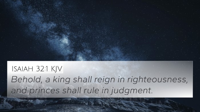 Isaiah 32:1 KJV Bible Verse Image
