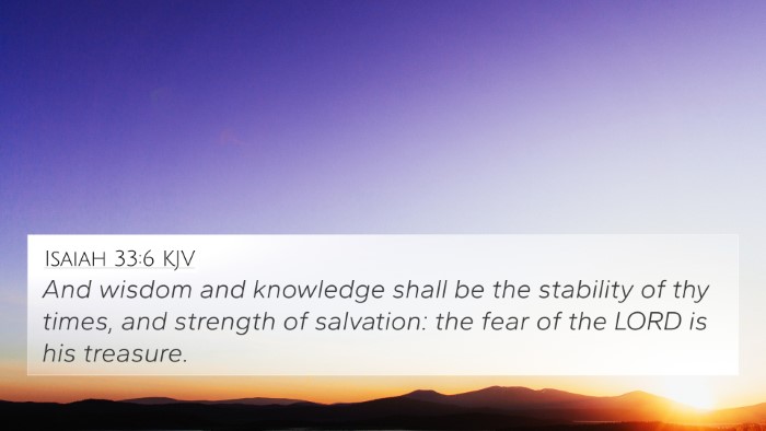 Isaiah 33:6 Explained