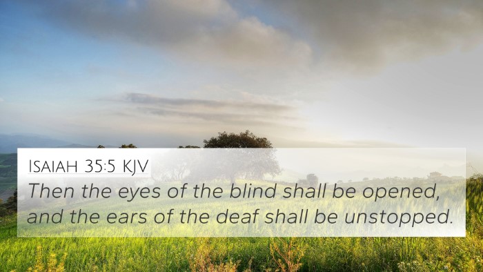 Isaiah 35:5 KJV Bible Verse Image