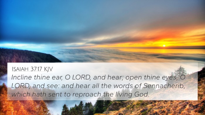 Isaiah 37:17 KJV Bible Verse Image