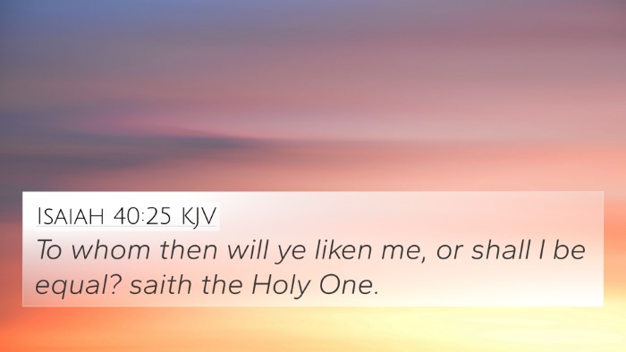 Isaiah 40:25 KJV Bible Verse Image