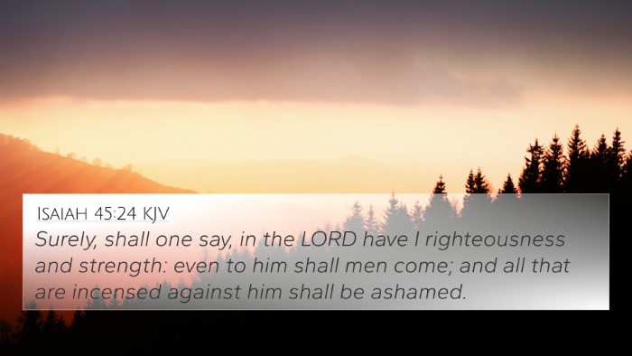 Isaiah 45:24 Explained