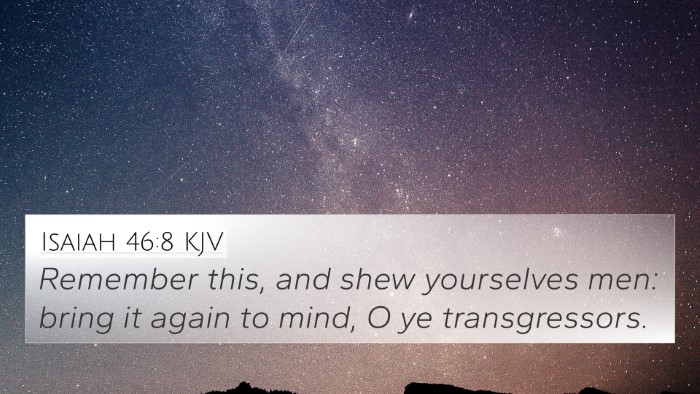Isaiah 46:8 KJV Bible Verse Image