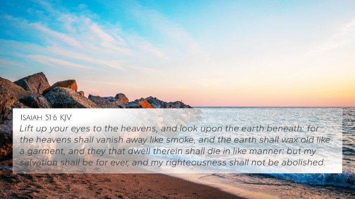 Isaiah 51:6 KJV Bible Verse Image