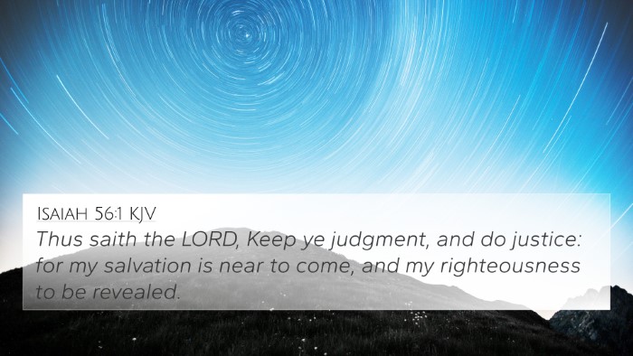 Isaiah 56:1 KJV Bible Verse Image