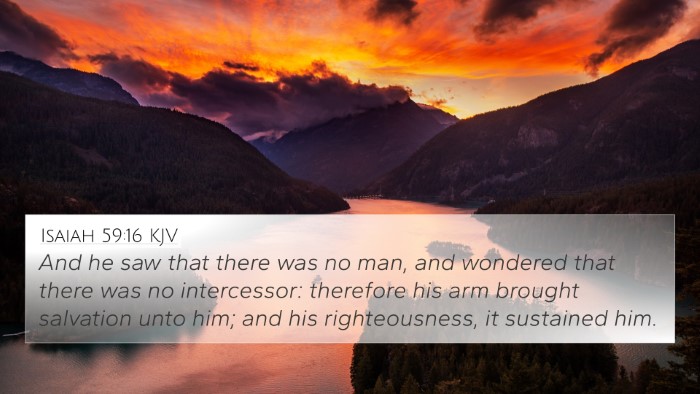 Isaiah 59:16 KJV Bible Verse Image