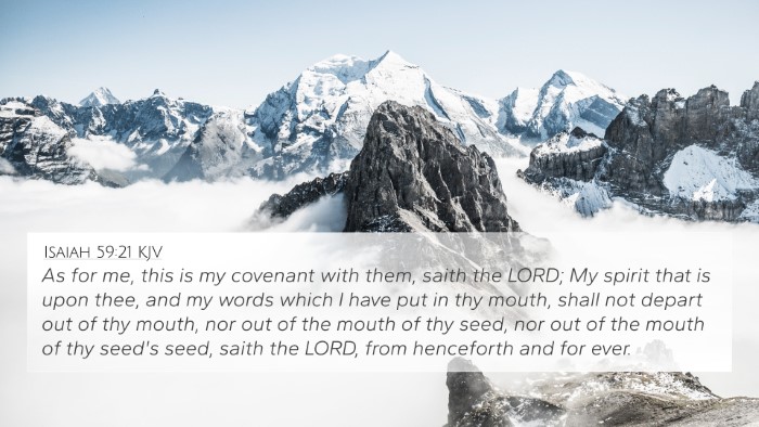 Isaiah 59:21 KJV Bible Verse Image
