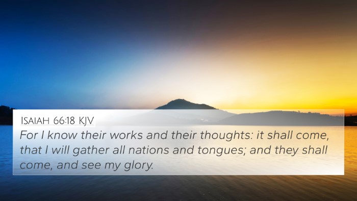 Isaiah 66:18 KJV Bible Verse Image