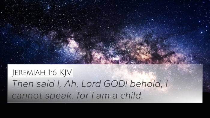 Jeremiah 1:6 KJV Bible Verse Image