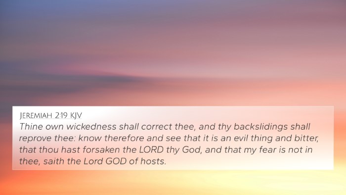 Jeremiah 2:19 KJV Bible Verse Image