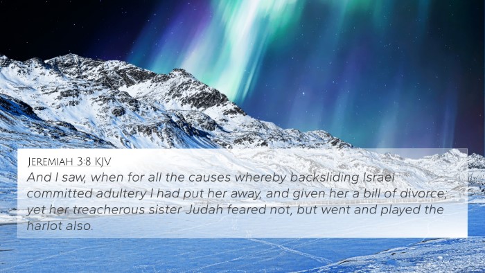 Jeremiah 3:8 KJV Bible Verse Image