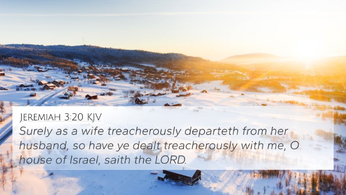 Jeremiah 3:20 KJV Bible Verse Image