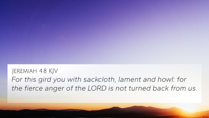 Jeremiah 4:8 KJV Bible Verse Image