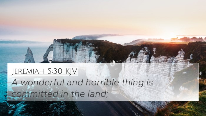 Jeremiah 5:30 KJV Bible Verse Image