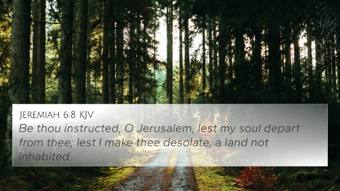 Jeremiah 6:8 KJV Bible Verse Image