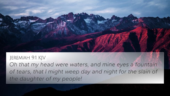 Jeremiah 9:1 KJV Bible Verse Image