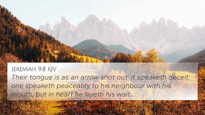 Jeremiah 9:8 KJV Bible Verse Image