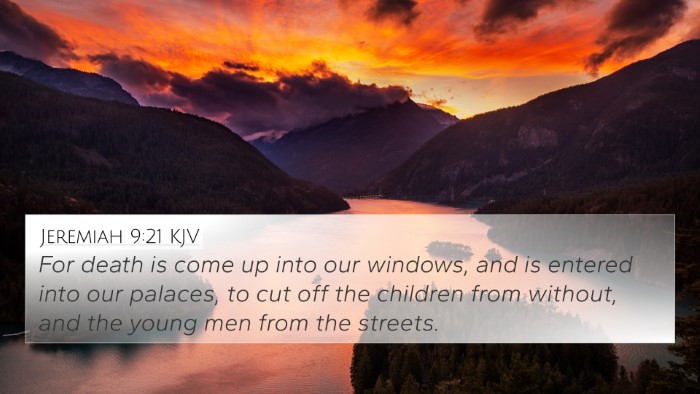 Jeremiah 9:21 KJV Bible Verse Image