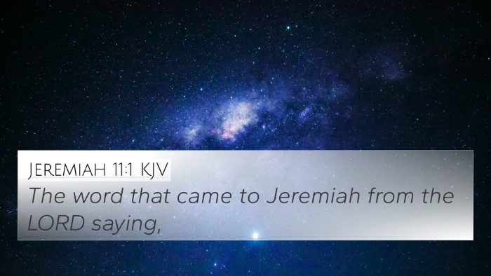 Jeremiah 11:1 KJV Bible Verse Image