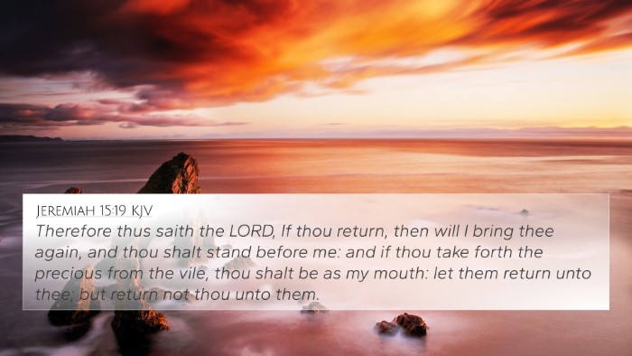 Jeremiah 15:19 KJV Bible Verse Image