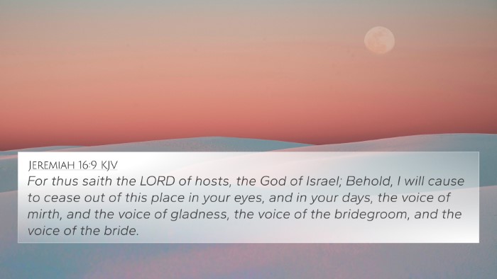 Jeremiah 16:9 KJV Bible Verse Image