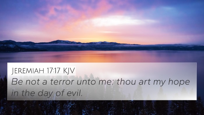 Jeremiah 17:17 KJV Bible Verse Image