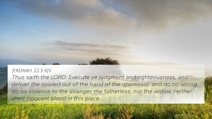 Jeremiah 22:3 KJV Bible Verse Image