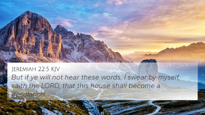 Jeremiah 22:5 Explained