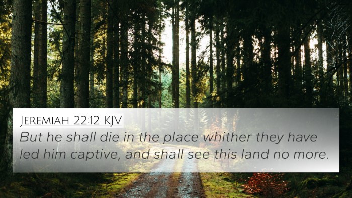 Jeremiah 22:12 KJV Bible Verse Image