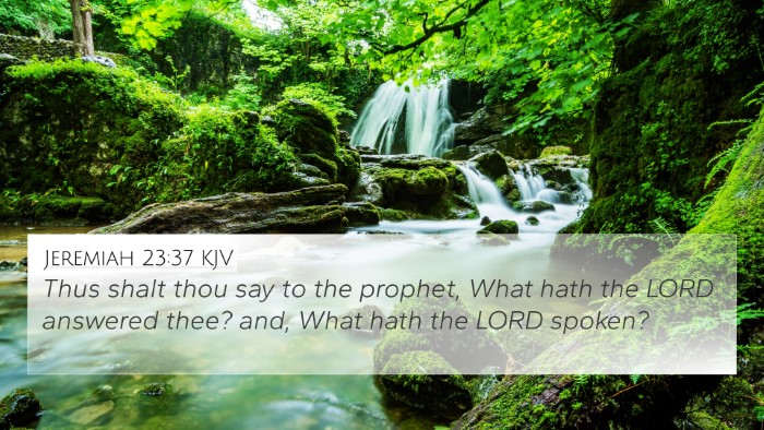 Jeremiah 23:37 Explained