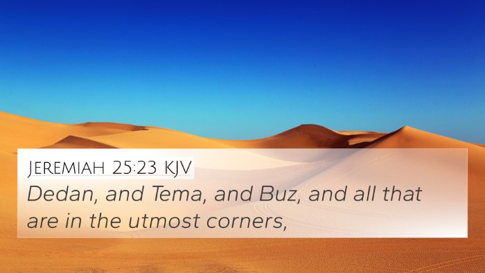 Jeremiah 25:23 KJV Bible Verse Image