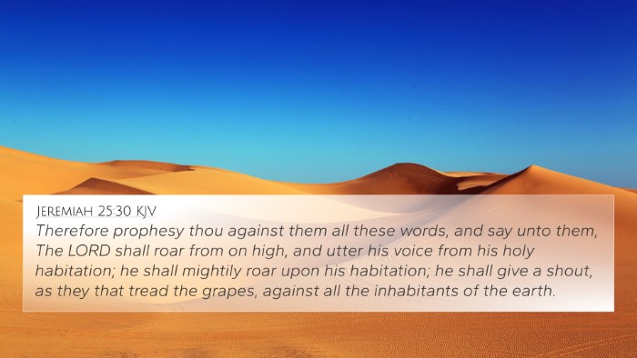 Jeremiah 25:30 KJV Bible Verse Image
