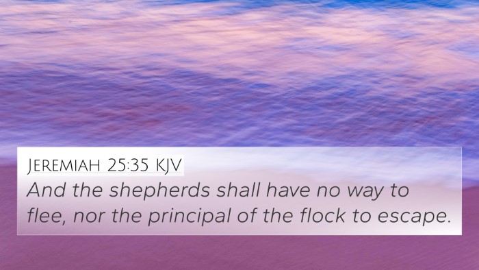 Jeremiah 25:35 KJV Bible Verse Image