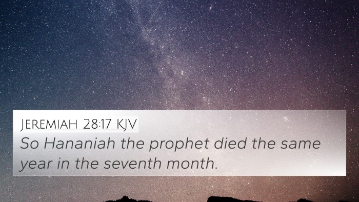 Jeremiah 28:17 Explained