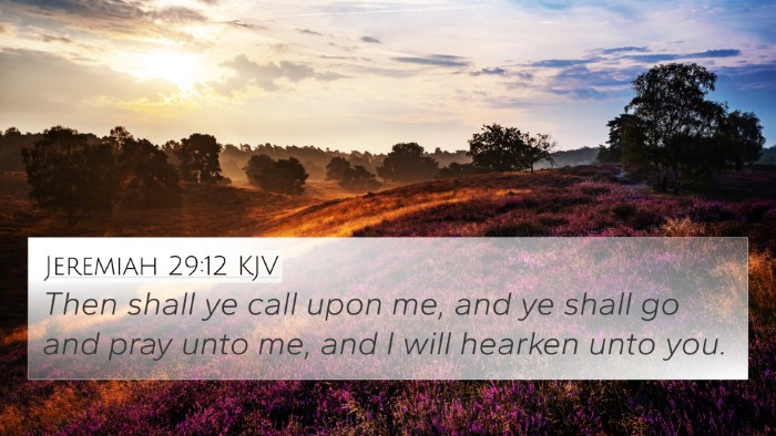 Jeremiah 29:12 KJV Bible Verse Image
