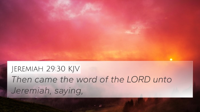 Jeremiah 29:30 Explained