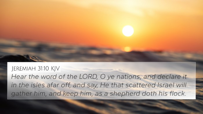 Jeremiah 31:10 KJV Bible Verse Image